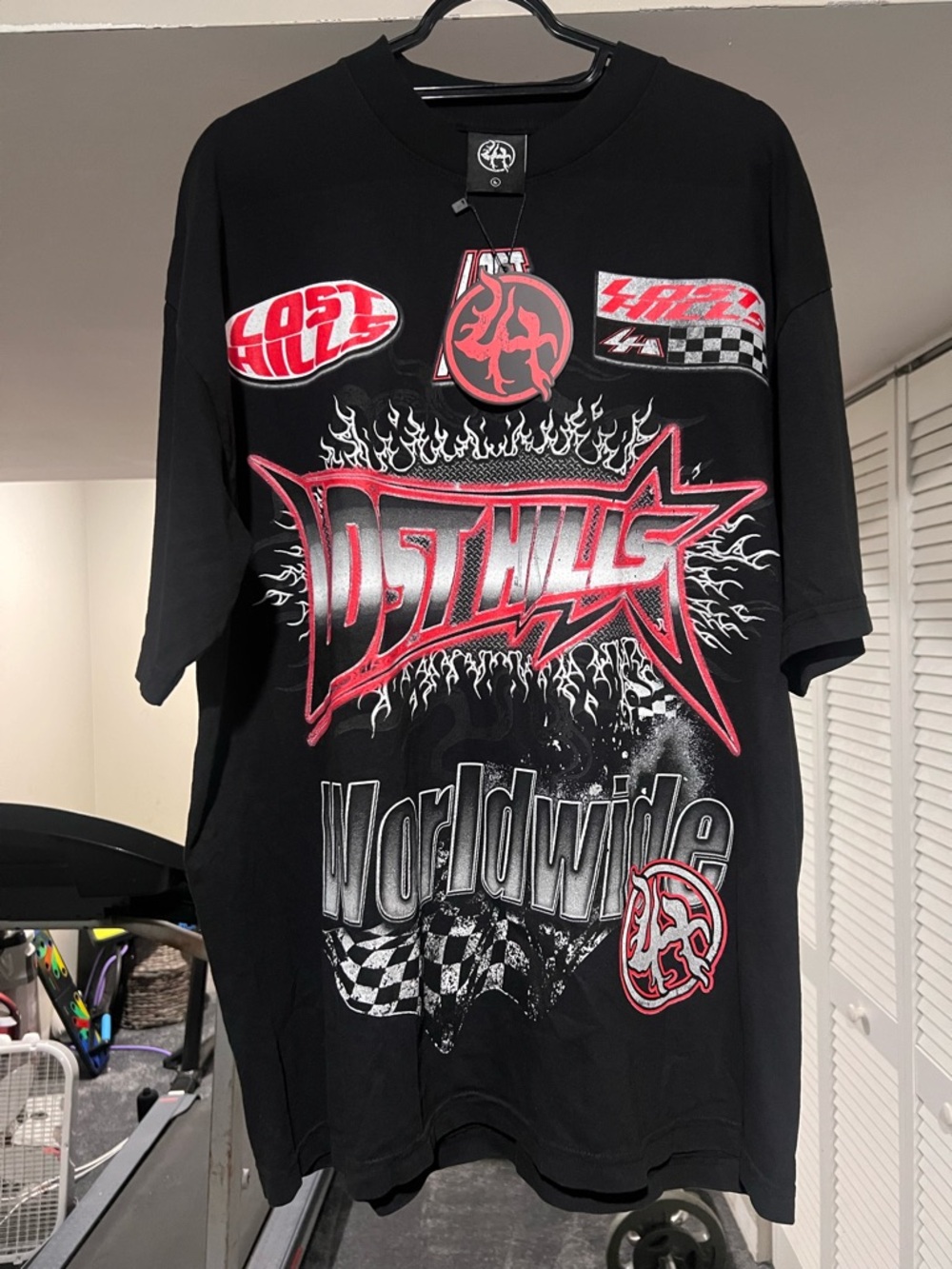 Lost Hills Worldwide Graphic Tee - Black & Red